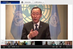 United nations secretary general in a Google+ hangout