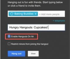 How to enable hangouts on air in google+