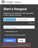 Google docs, screen share, youtube all were part of hangouts with extras