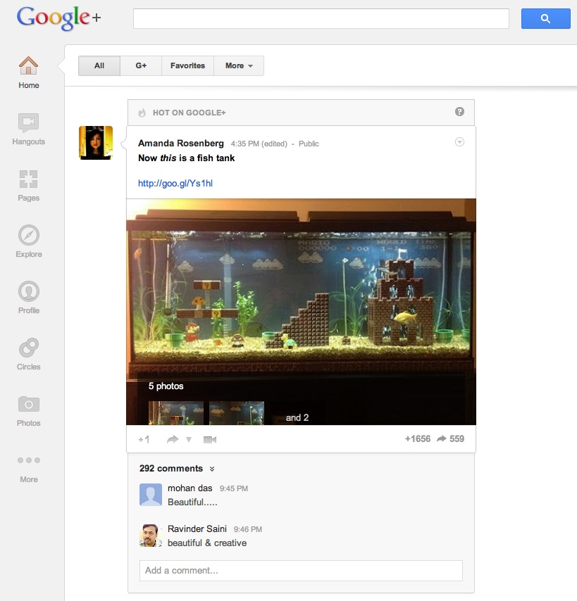 Reorder and Customize Google+ Navigation Ribbon or Icons