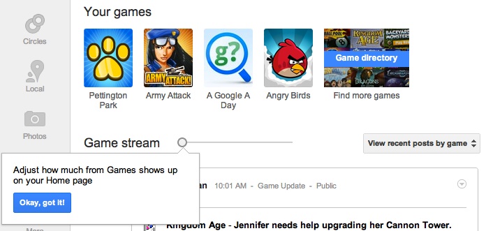 How to Control Your Google+ Game Updates on Your Home Stream?