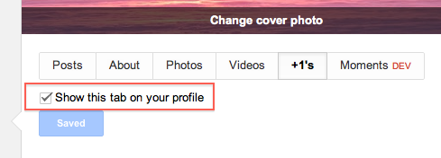 How to Hide +1 Tab on Your Google+ Profile?