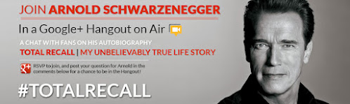 Hangout With Arnold Schwarzenegger on October 5th via Hangout on Air!