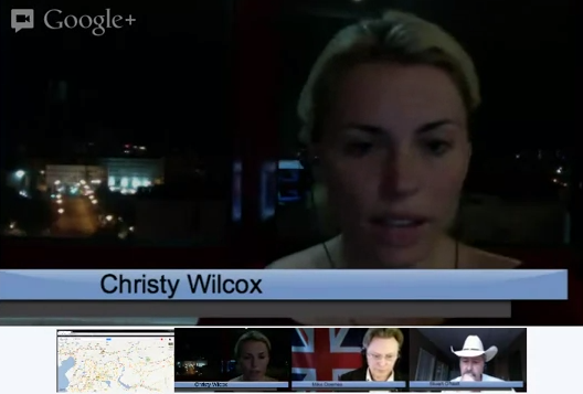 Watch Christy Wilcox Sharing Syria Updates via Google+ Hangout on Air [Video]