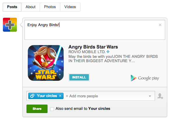 Now Share and Install Android Apps Right Within Google+!