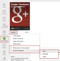 How to control home stream with google+ community posts