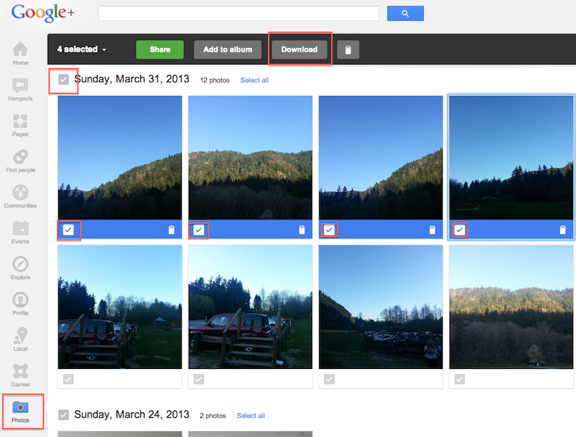 How to Download Instant Upload Photos From Google+?