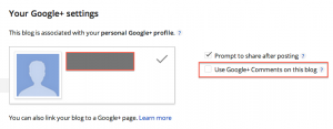 blogger enable google+ comments