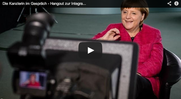 German Chancellor Angela Merkel in Google+ Hangout [Video]