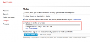 enable upload photos at full size or resolution