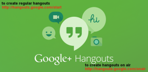 hangouts create/launch shortcut links
