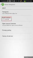 Hangout App 1.1.1.753199 on Android Released!