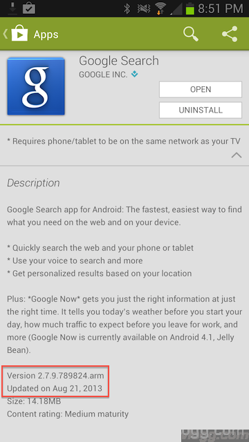 Google Search Android App Update 2.7.9.789824.arm Released