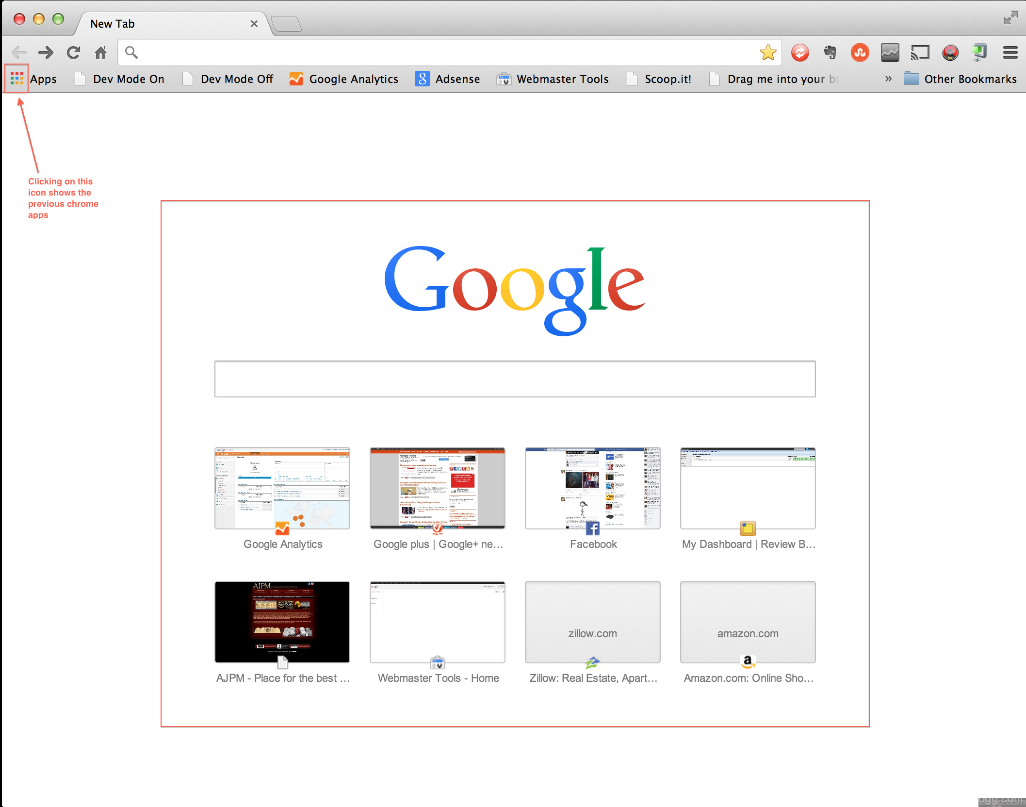 most visited websites on google chrome home page missing