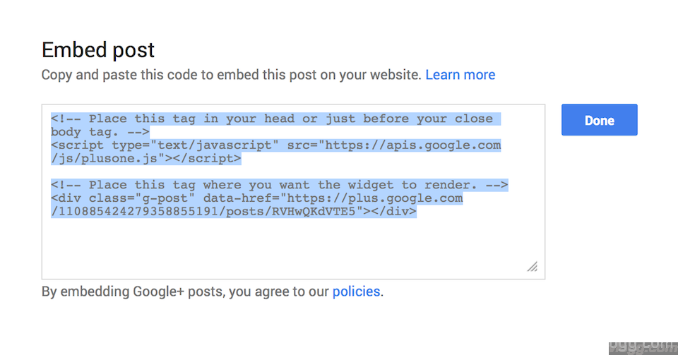 How to Embed Google+ Posts on Your Website?