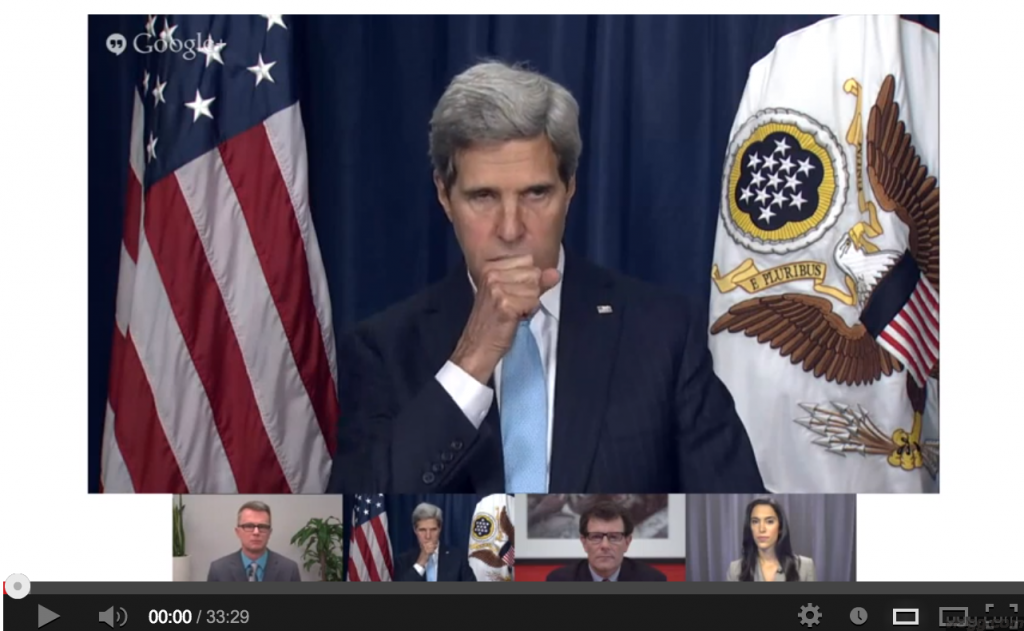 John Kerry Syria Google+ Hangout Video (Recording)