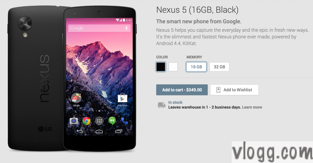 Nexus 5 Phone and Android Kit 4.4 Released