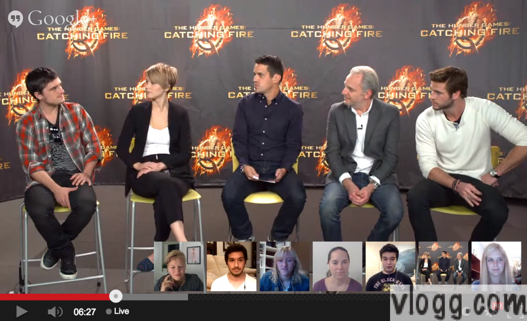 The Hunger Games Catching Fire Google+ Hangout Live Now!