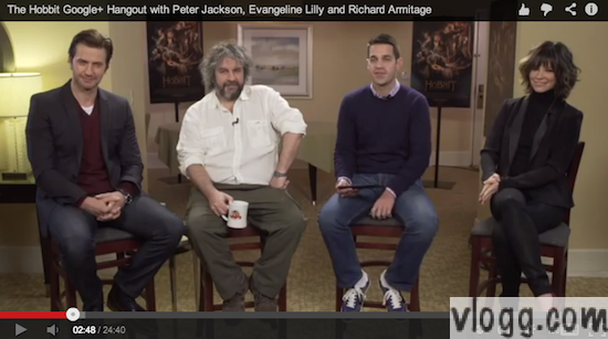 The Hobbit Movie Google+ Hangout With Director and Stars [Video]