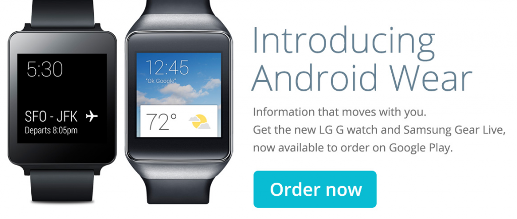 Android Wear Smart watches are now available on Google Play Store