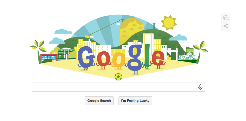 Google Doodle Today Honors Soccer World Cup 2014 in Brazil