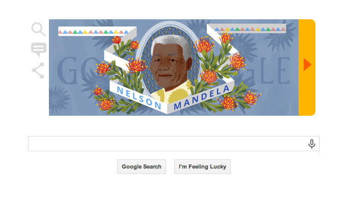 Nelson Mandela Google Doodle on His Birth Anniversary Today