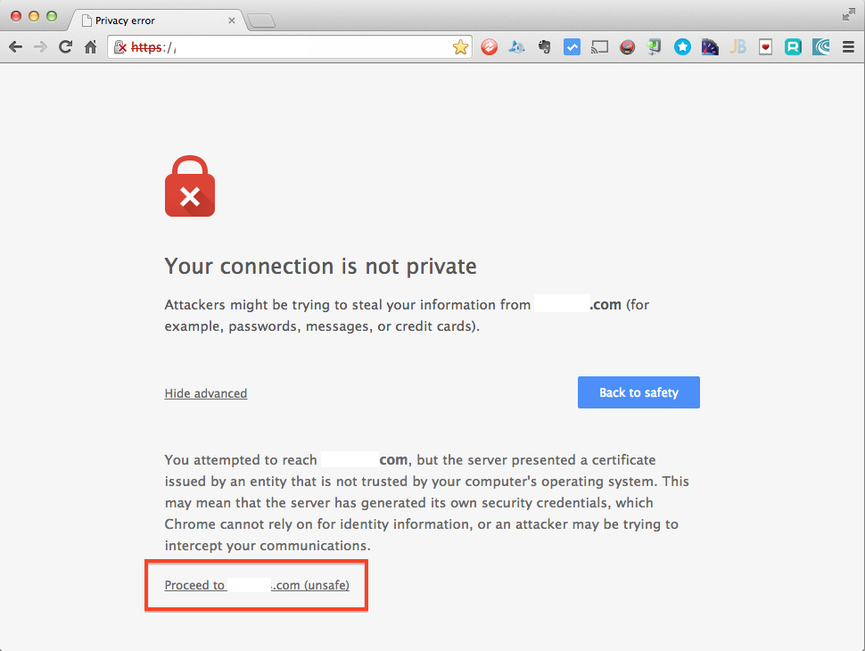 Google Chrome Updates Privacy Error Invalid SSL Certificates