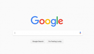 Google Search Home Page with New Design