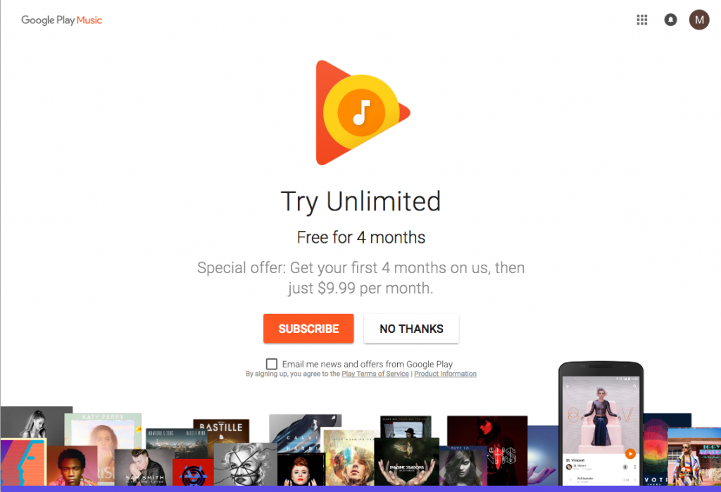 4 Months of Free Google Music for July 4th Independence Day