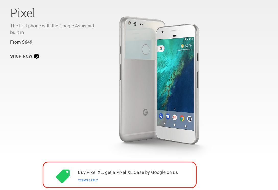 FREE Google Pixel XL Case $35 value