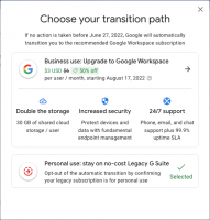 Personal Use: G-Suite no cost transition path