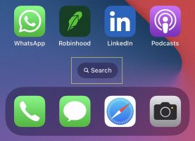 iPhone Home Screen Search Button