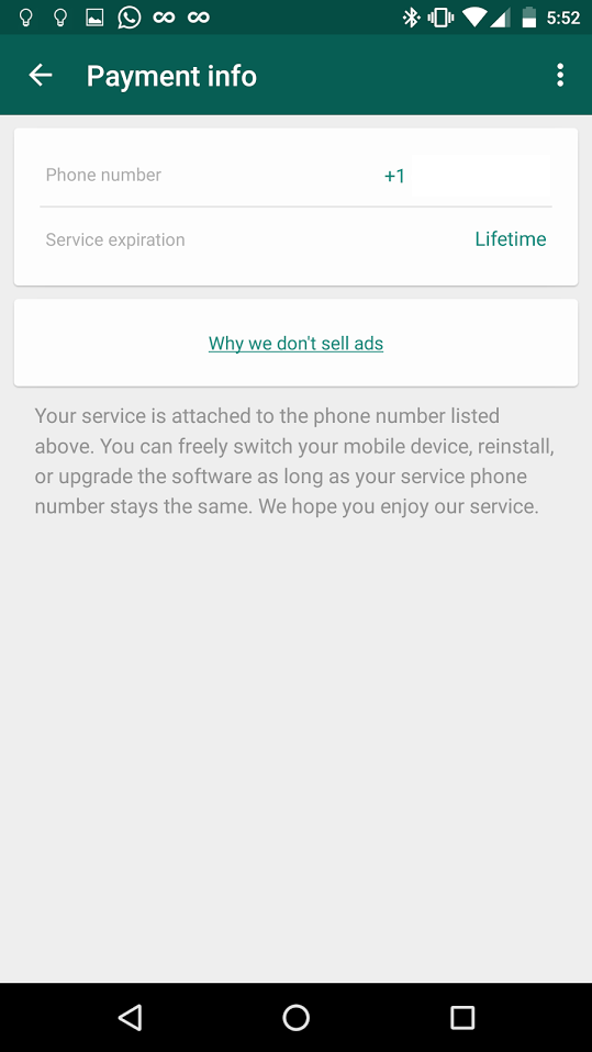 WhatsApp Rolls Out Lifetime Free Subscription!