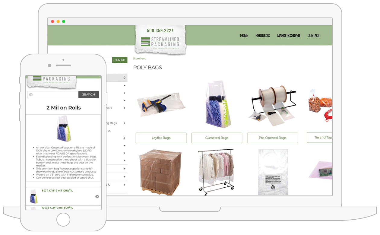 Streamlined Packaging Website