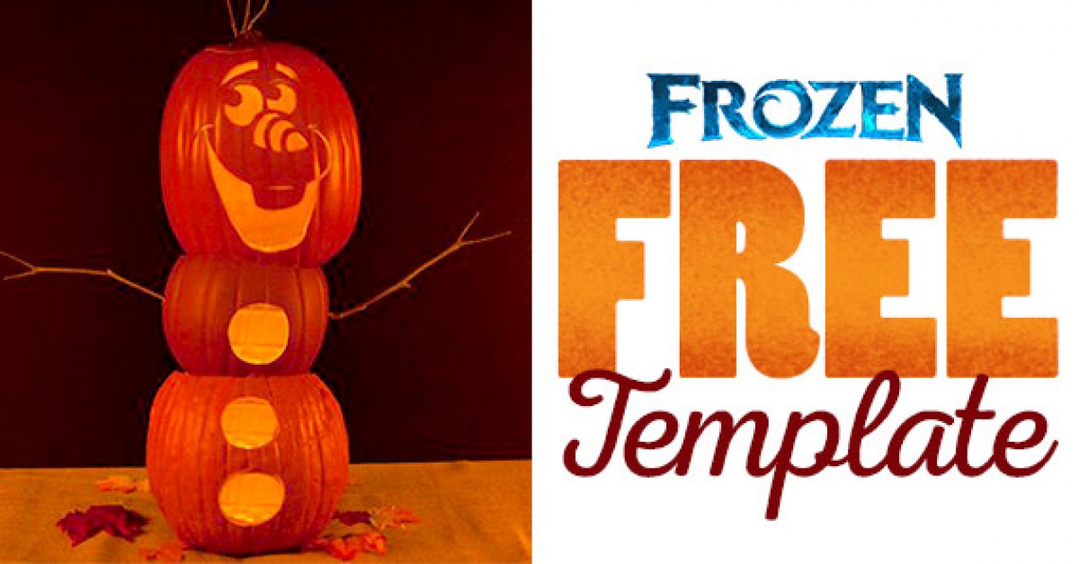 Free Olaf Pumpkin Carving Template