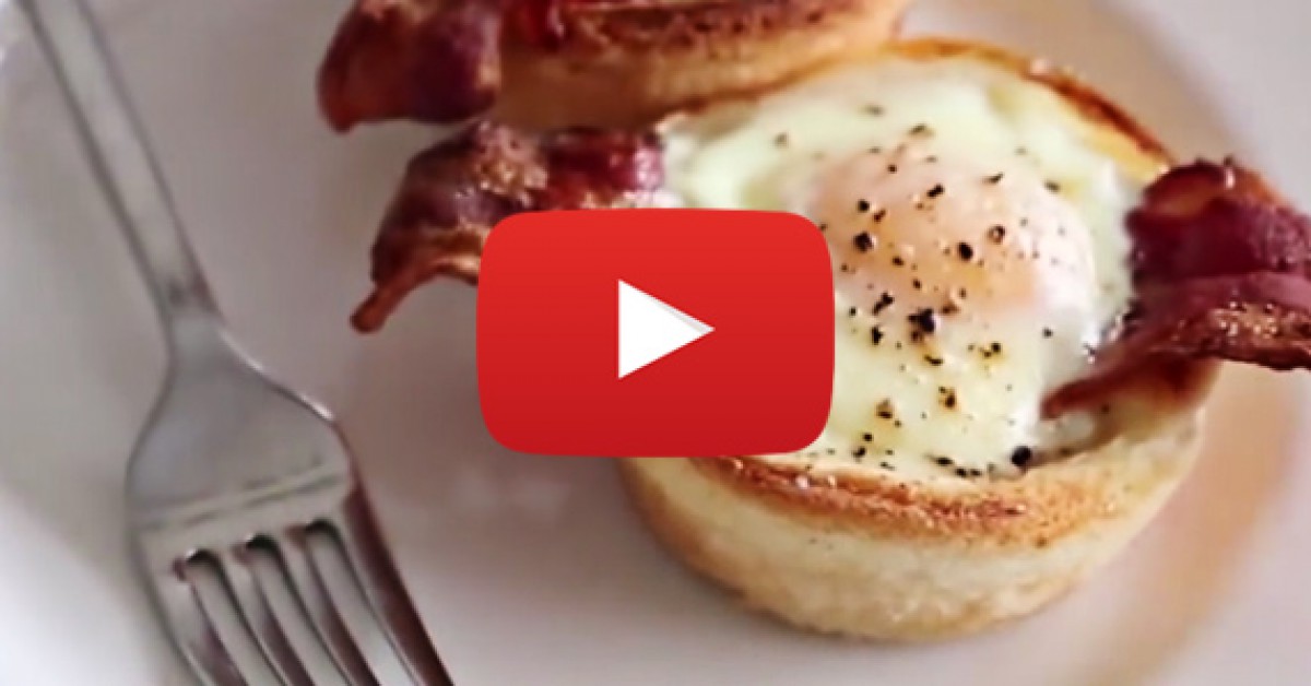 Bacon Egg Toast Cups