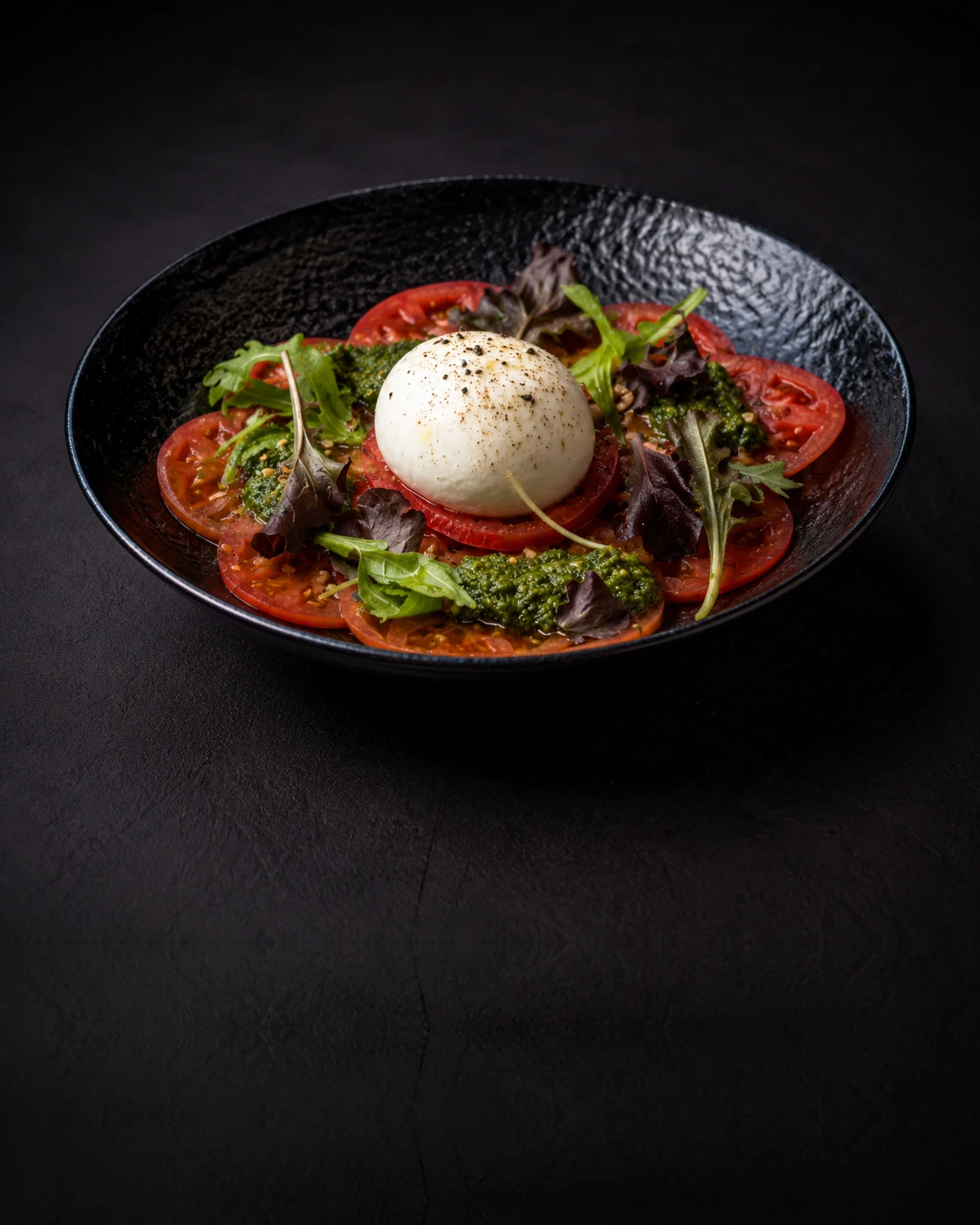BURRATA SALAD WITH PESTO