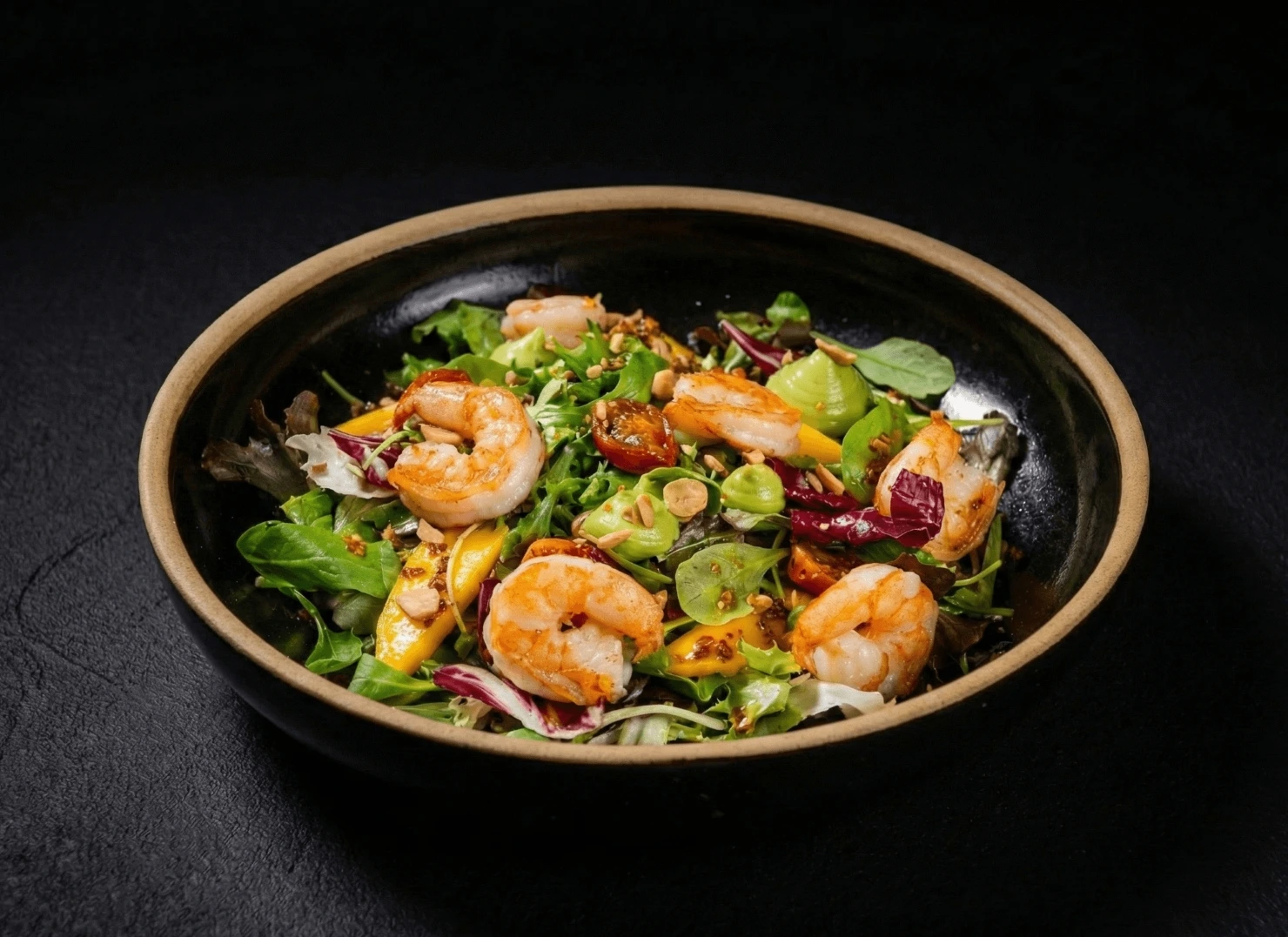 SALADE VERTE AUX GAMBAS