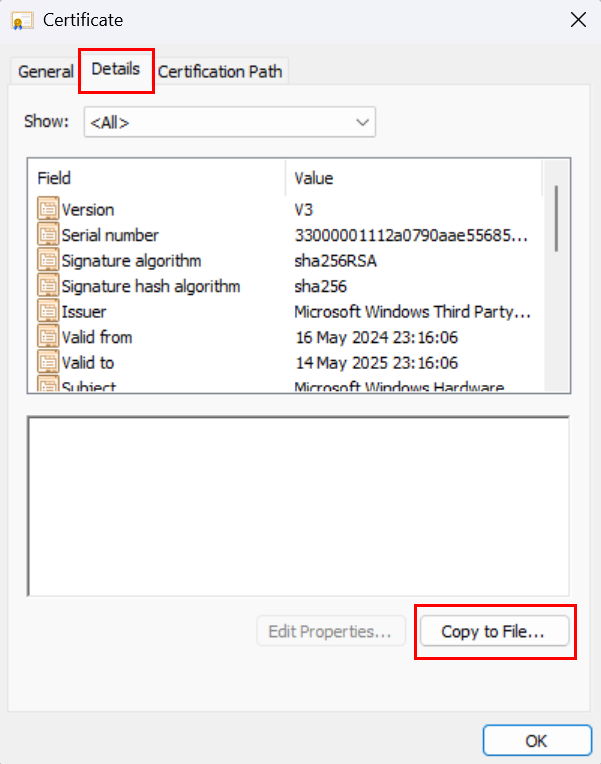 Copy to file