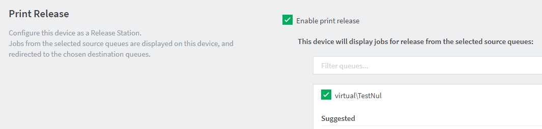 Device config virtual printers