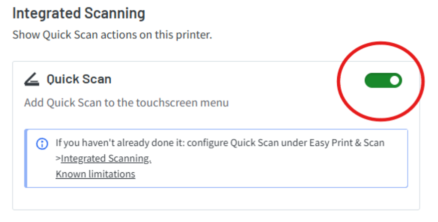 Enabling integrated scanning in PaperCut Hive