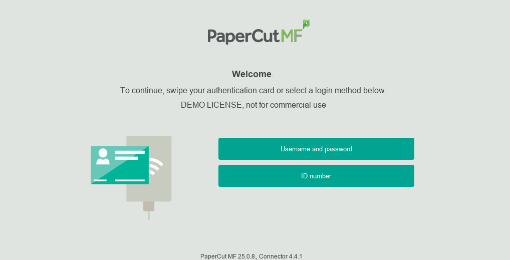 Login screen before modern UI