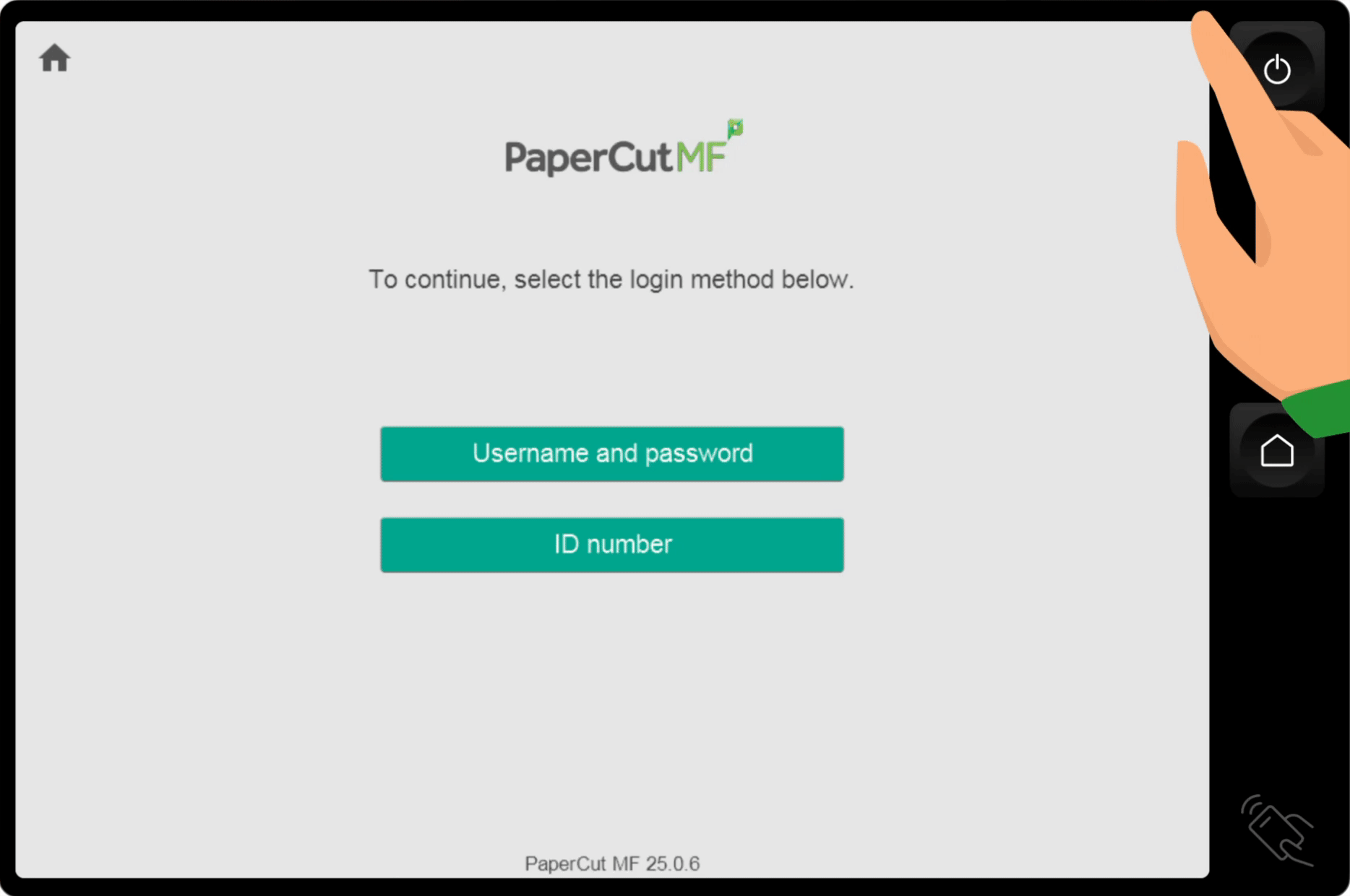 An animation of the PaperCut MF integrated scanning user flow