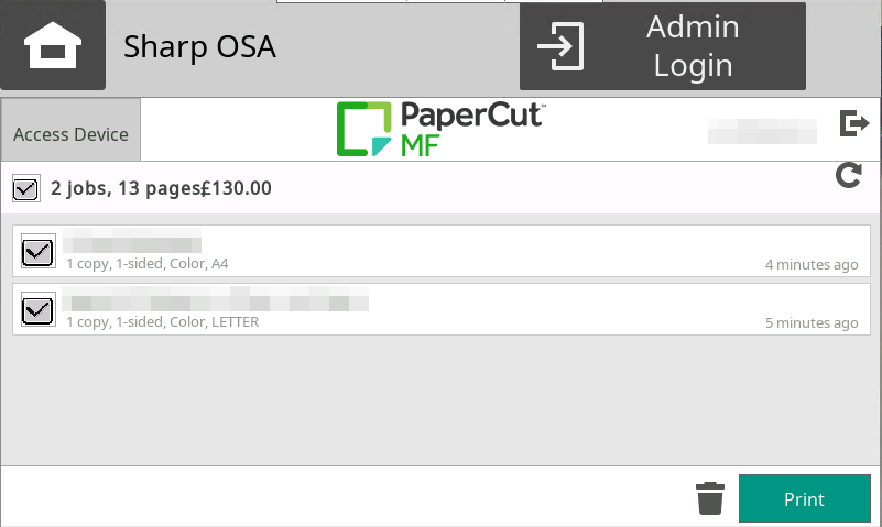 Sharp OSA LE print release