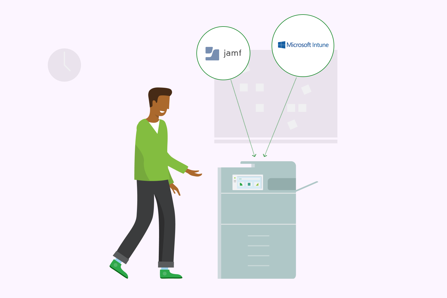 Instead of manual installs, you can roll out the PaperCut Print Deploy client via Intune, Jamf, or any MDM tool.