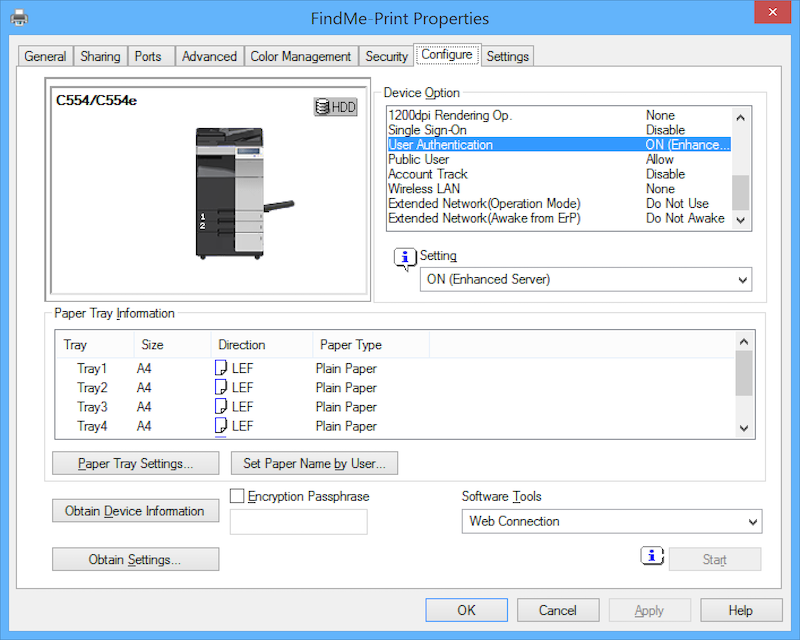 KM Driver setting for authentication within the driver - switch this off!