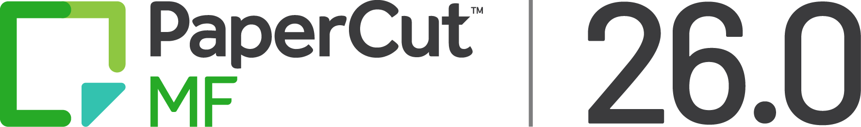 PaperCut MF version 26.0 release logo