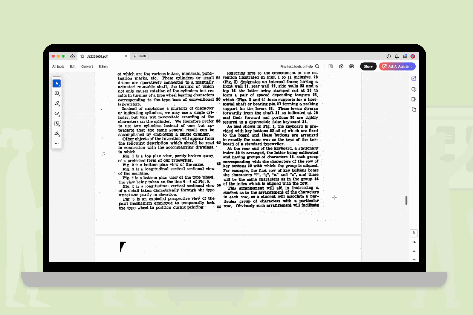 A gif showing showing how you can bring pdfs to life with OCR.