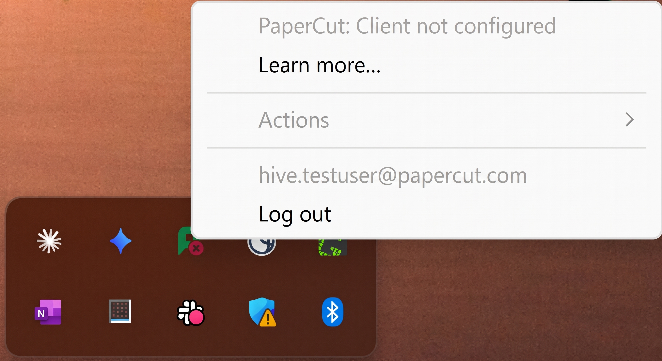 PaperCut: Client not configured error on Windows