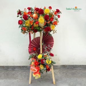 Mẫu kệ hoa chúc mừng khai trương - Shop hoa tươi Bình Dương Dalat Hasfarm